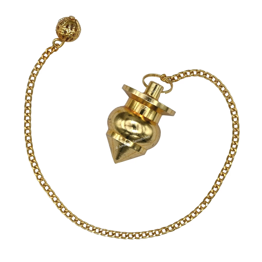 Copper Metal Pendulum - Gold Pot with Disc (MP80)