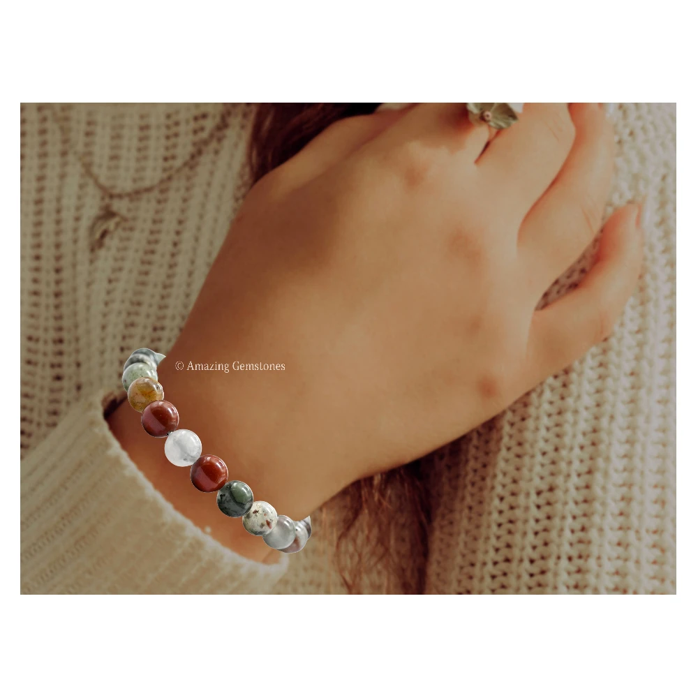 African Bloodstone Bracelet (Strechable)
