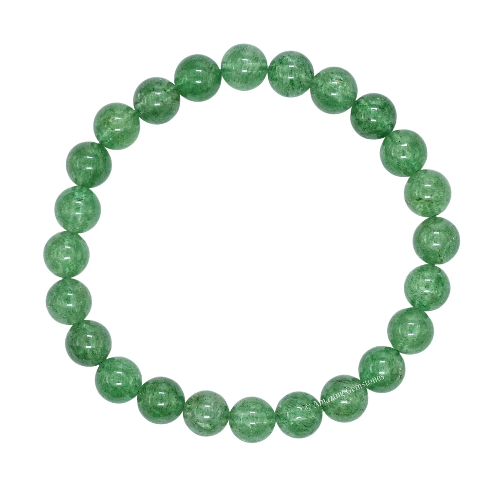 Green Strawberry Quartz Bracelet (Strechable)