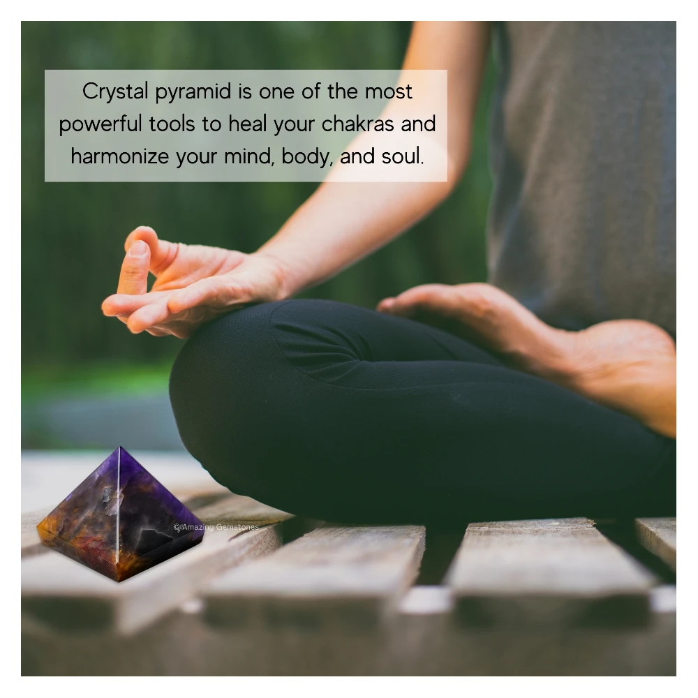 Amethyst Chevron Pyramid (1.5 Inch)