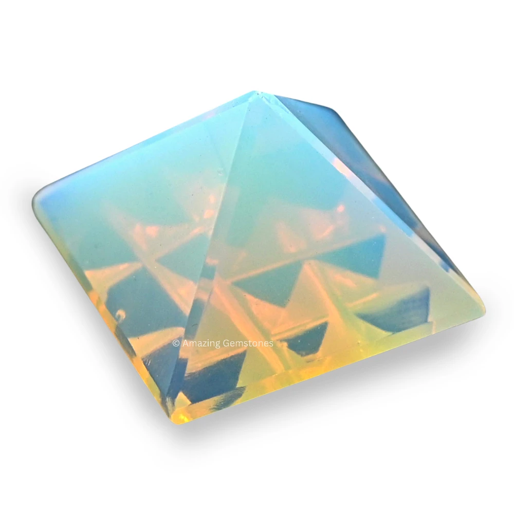 Opalite Lemurian Pyramid - Under 9 Pyramid Plate