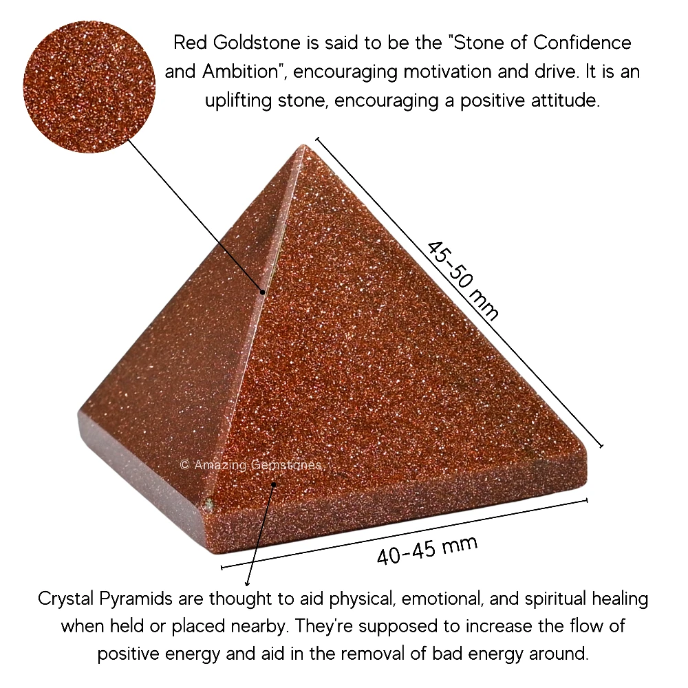 Red Goldstone Pyramid (2 Inch)