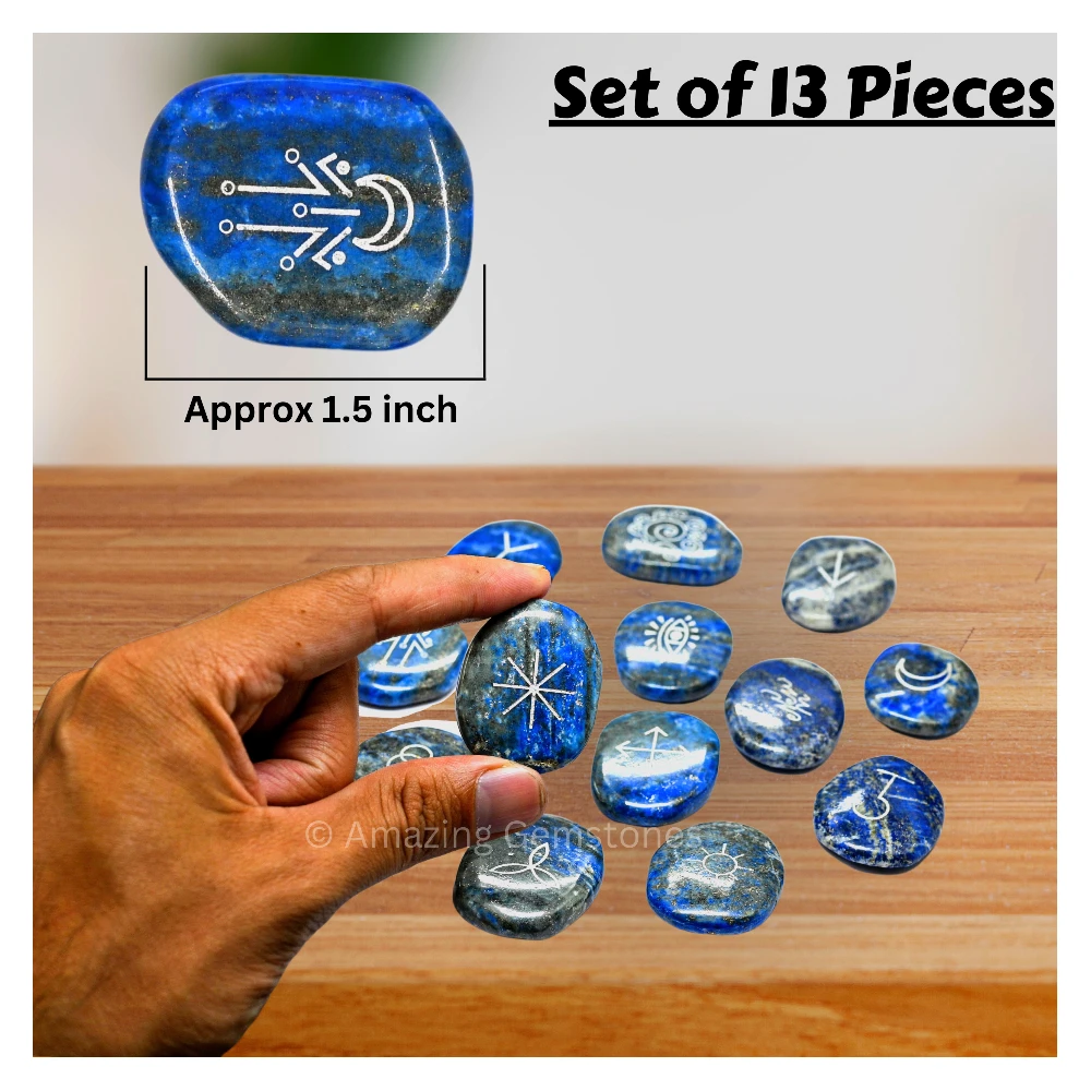 Lapis Lazuli Witches Rune (Set of 13)