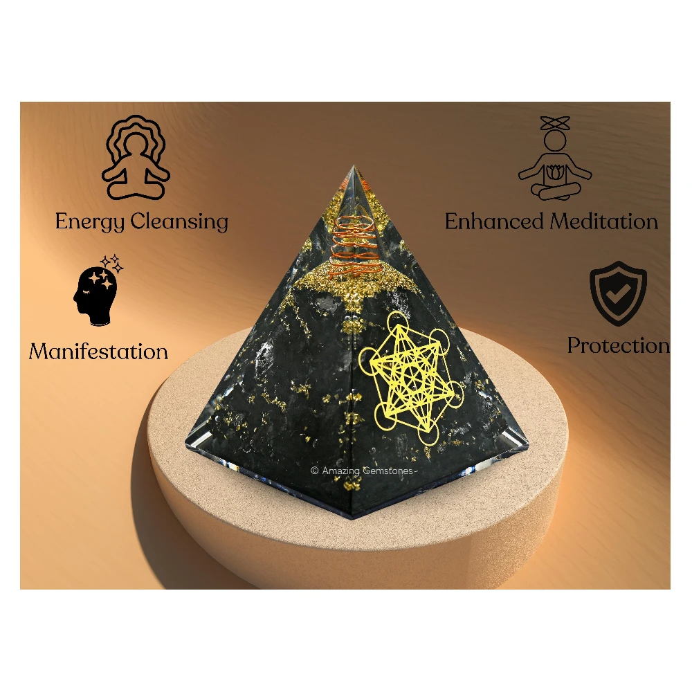 Black Tourmaline with Metatron - 70 mm
