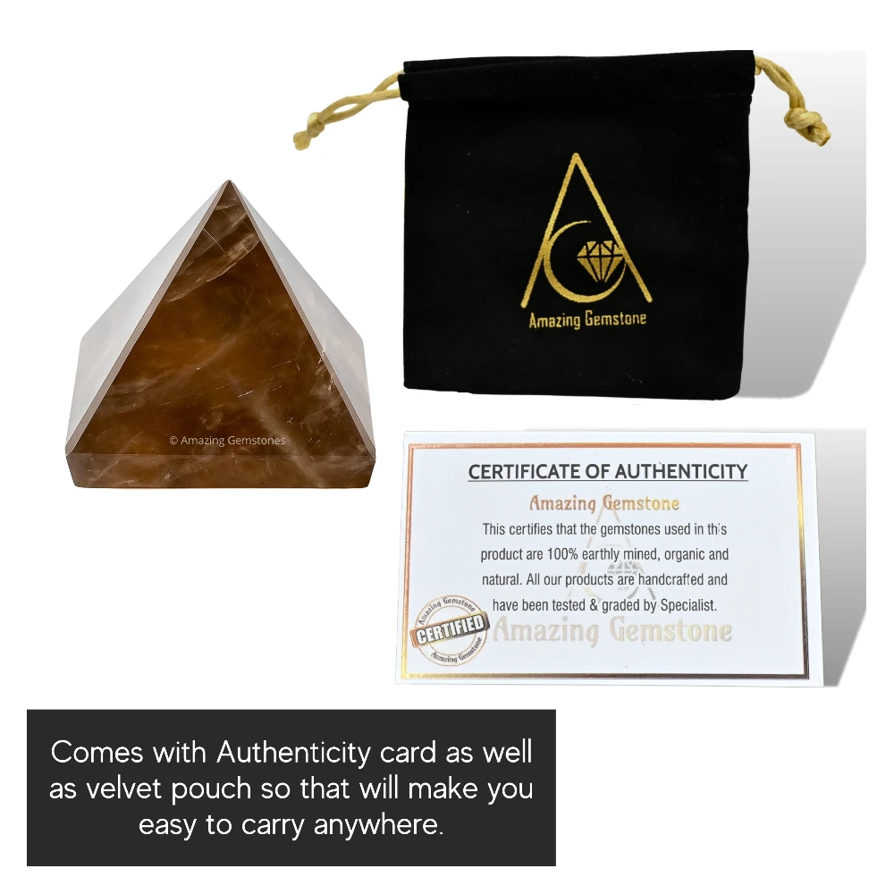 Smoky Quartz Pyramid (1 Inch)
