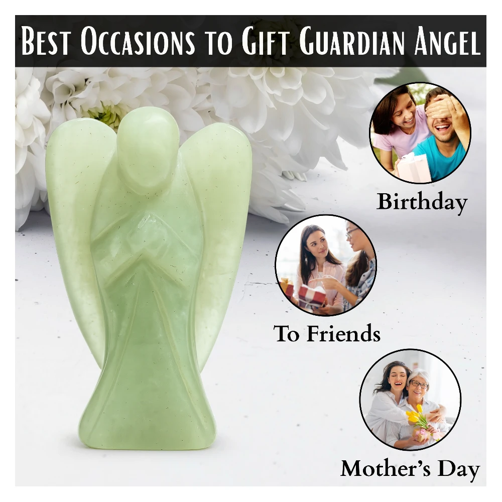 Light Green Aventurine Angel Figurine (1.5 Inch)