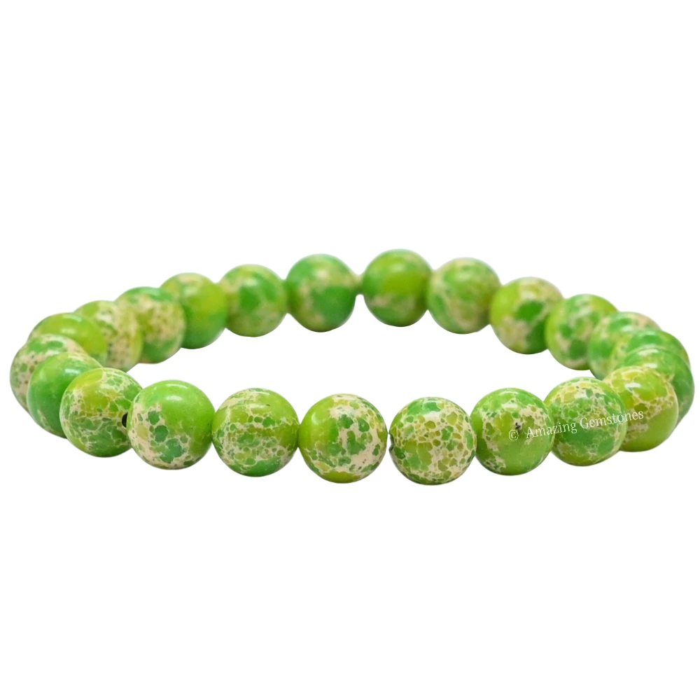 Green Turquoise Bracelet (Strechable)