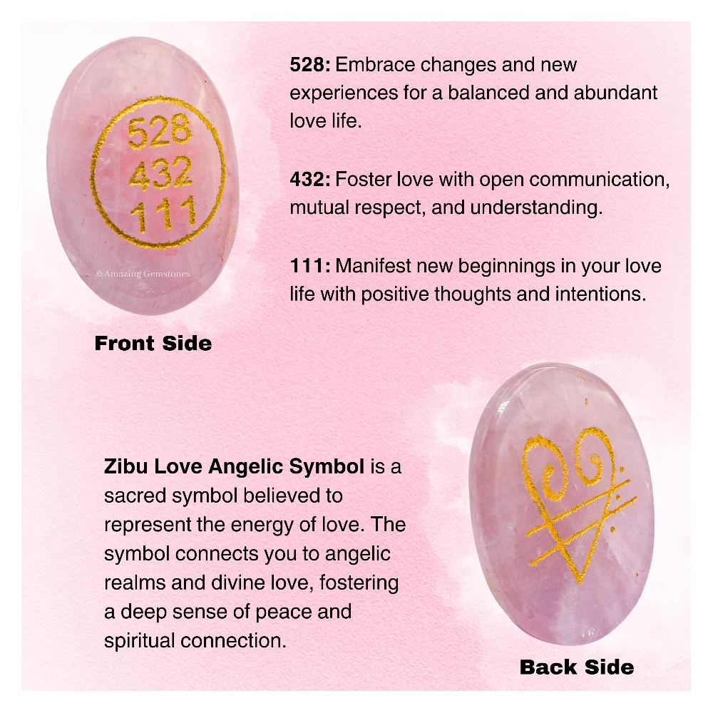 Rose Quartz Zibu Stone (Oval)