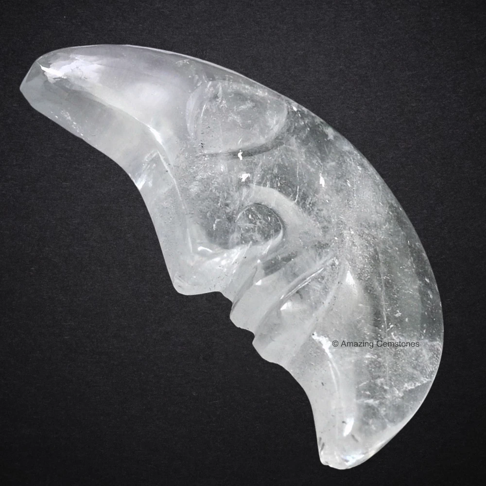 Clear Quartz Crescent Moon