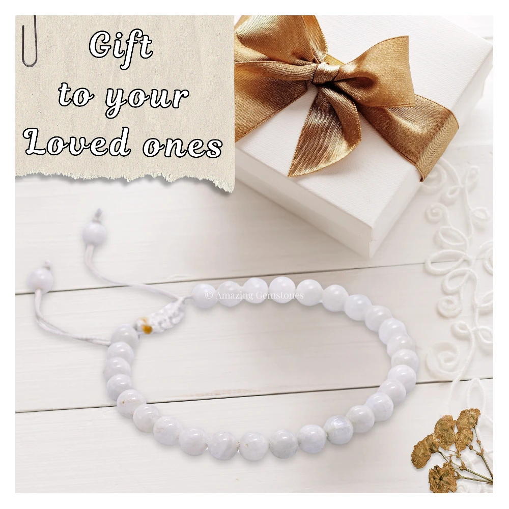 Mother of Pearl Healing Crystal Bracelets - 6mm Beads (Adjustable)