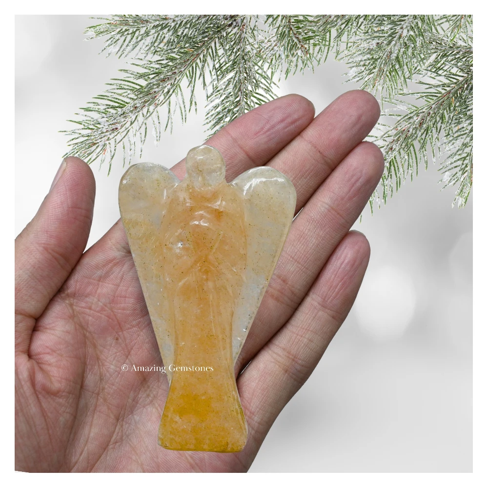Yellow Aventurine Angel Figurine (4 Inch)