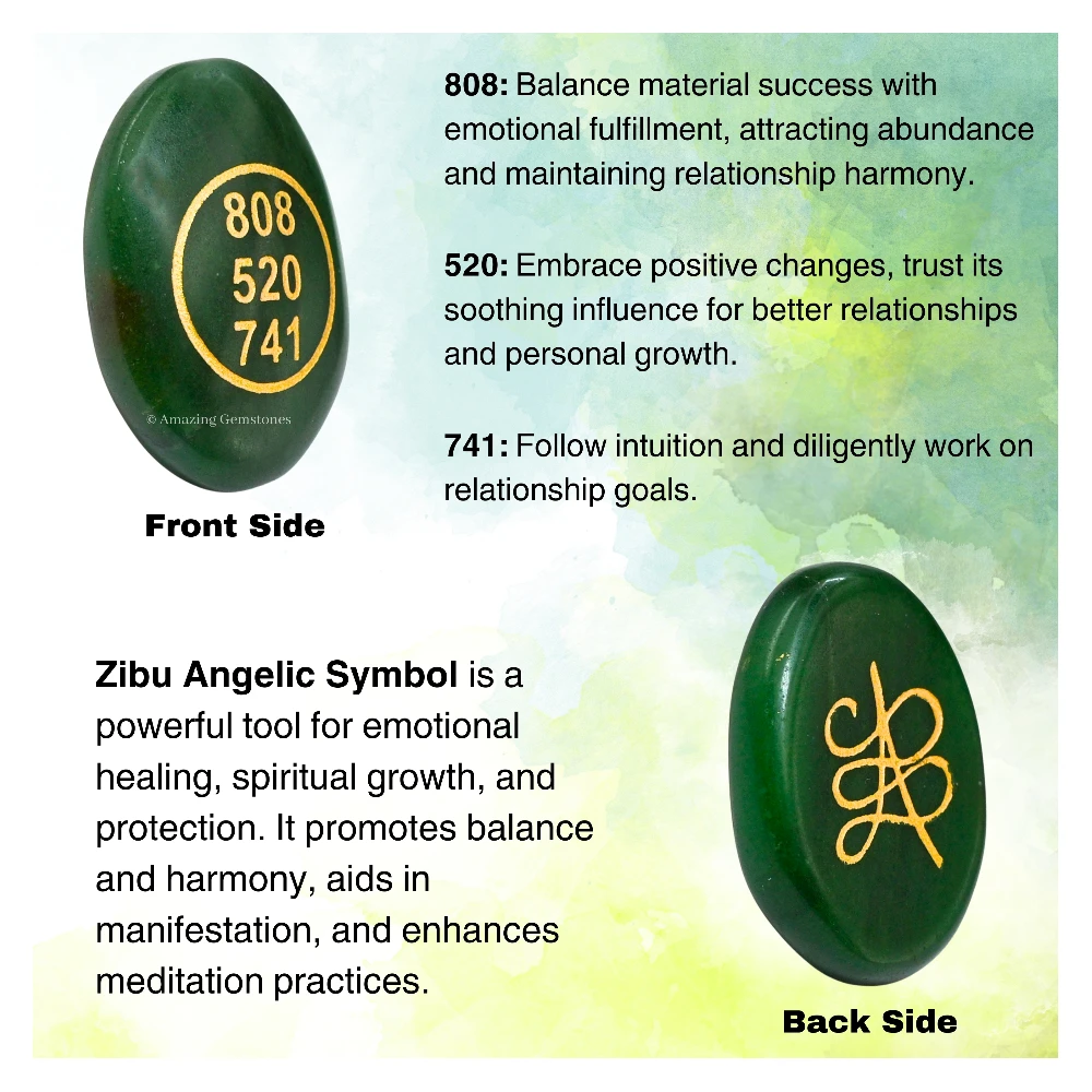 Green Aventurine Zibu Stone (Oval)