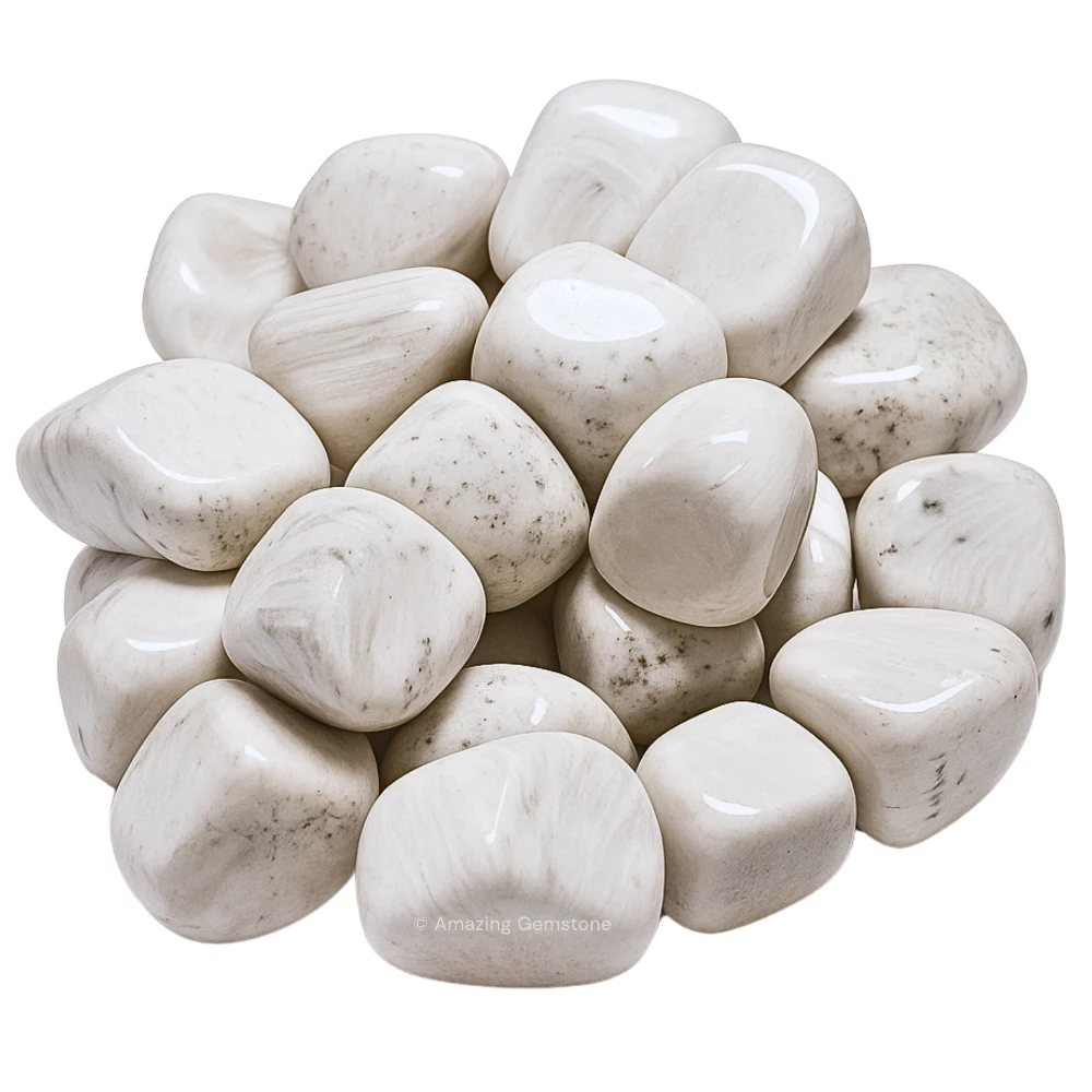 Tumbled Scolecite Crystals Stones (1000+ Carats)