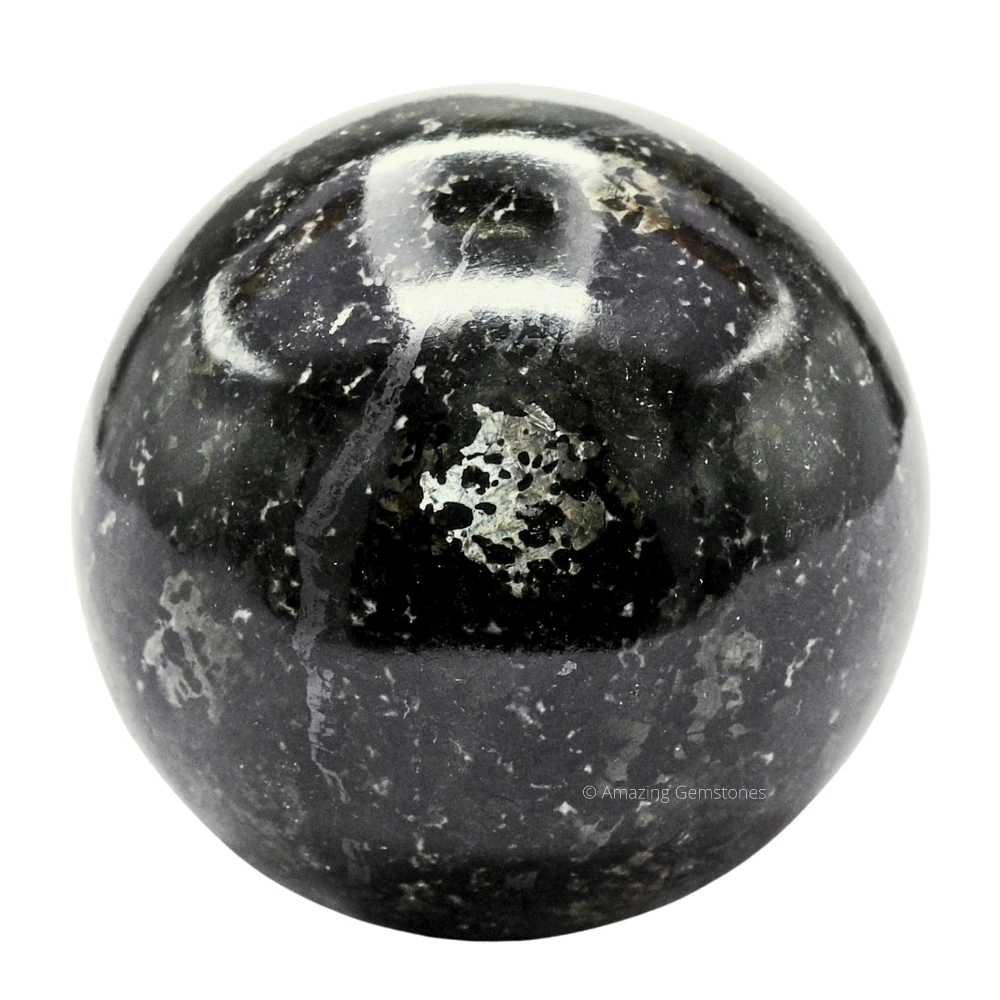 Large Nuummite Sphere (2.5 Inch)
