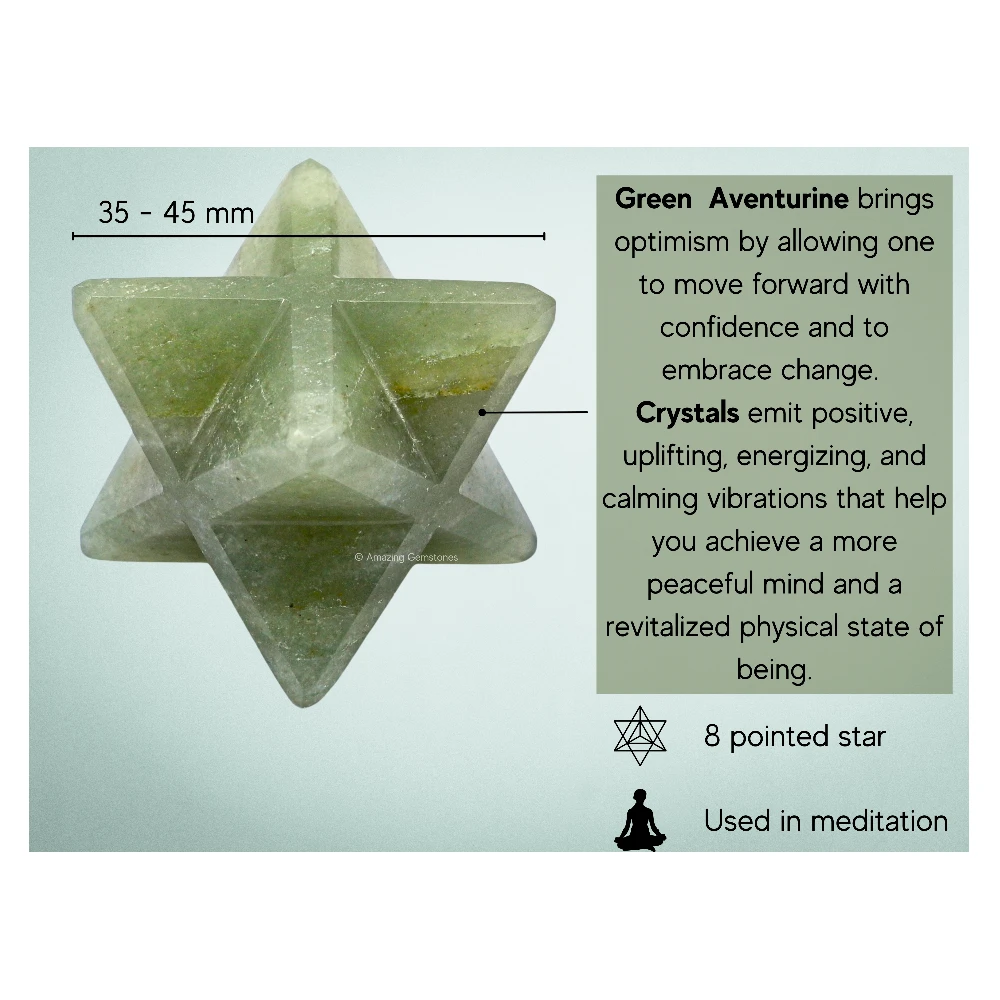 Light Green Aventurine Merkaba (30-40 mm)