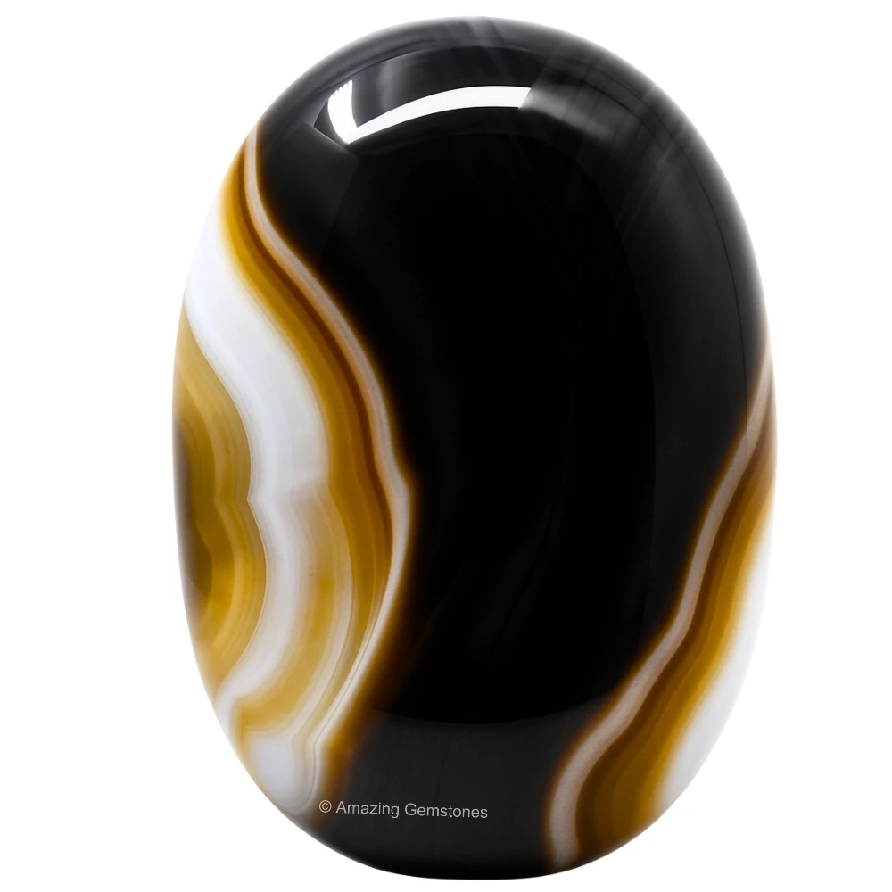 Black Onyx Palm Stone