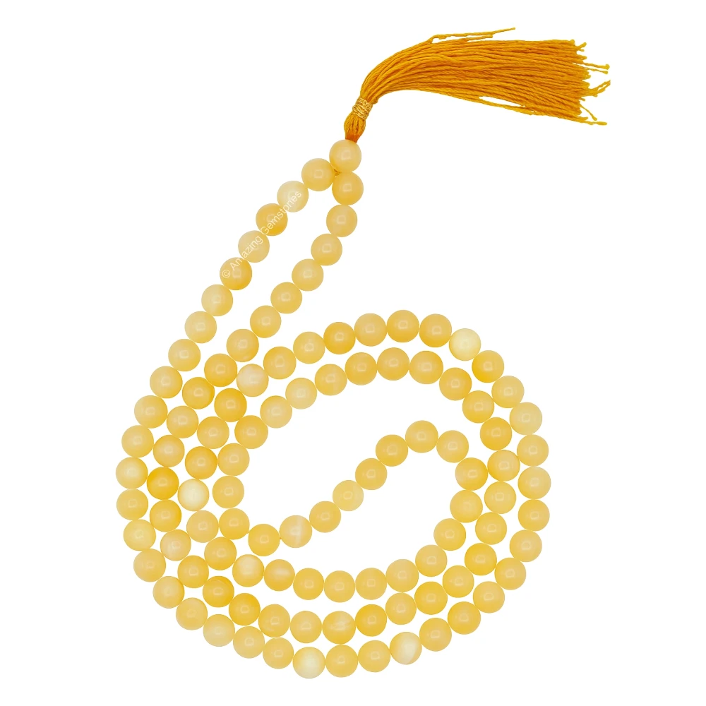 Yellow Calcite Mala