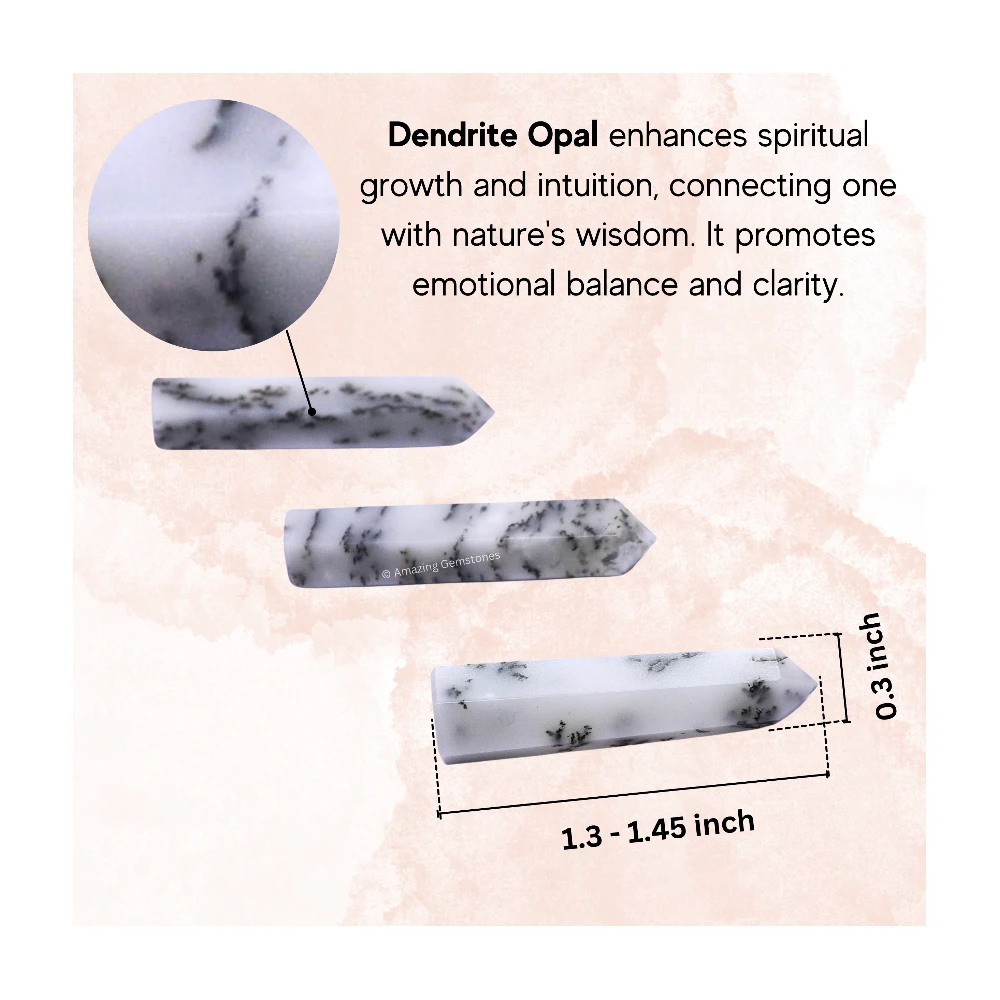 Dendrite Opal Pencil Points (Set of 10)