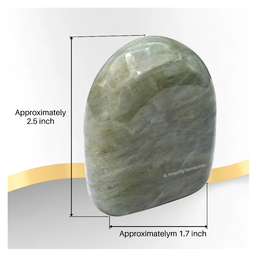 Aquamarine Standing Palm Stone (Large)