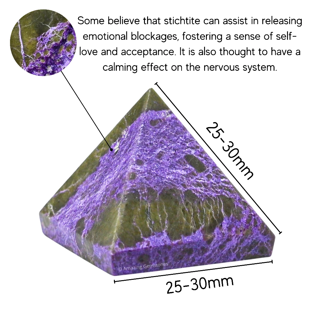 Stichtite Pyramid (1 Inch)