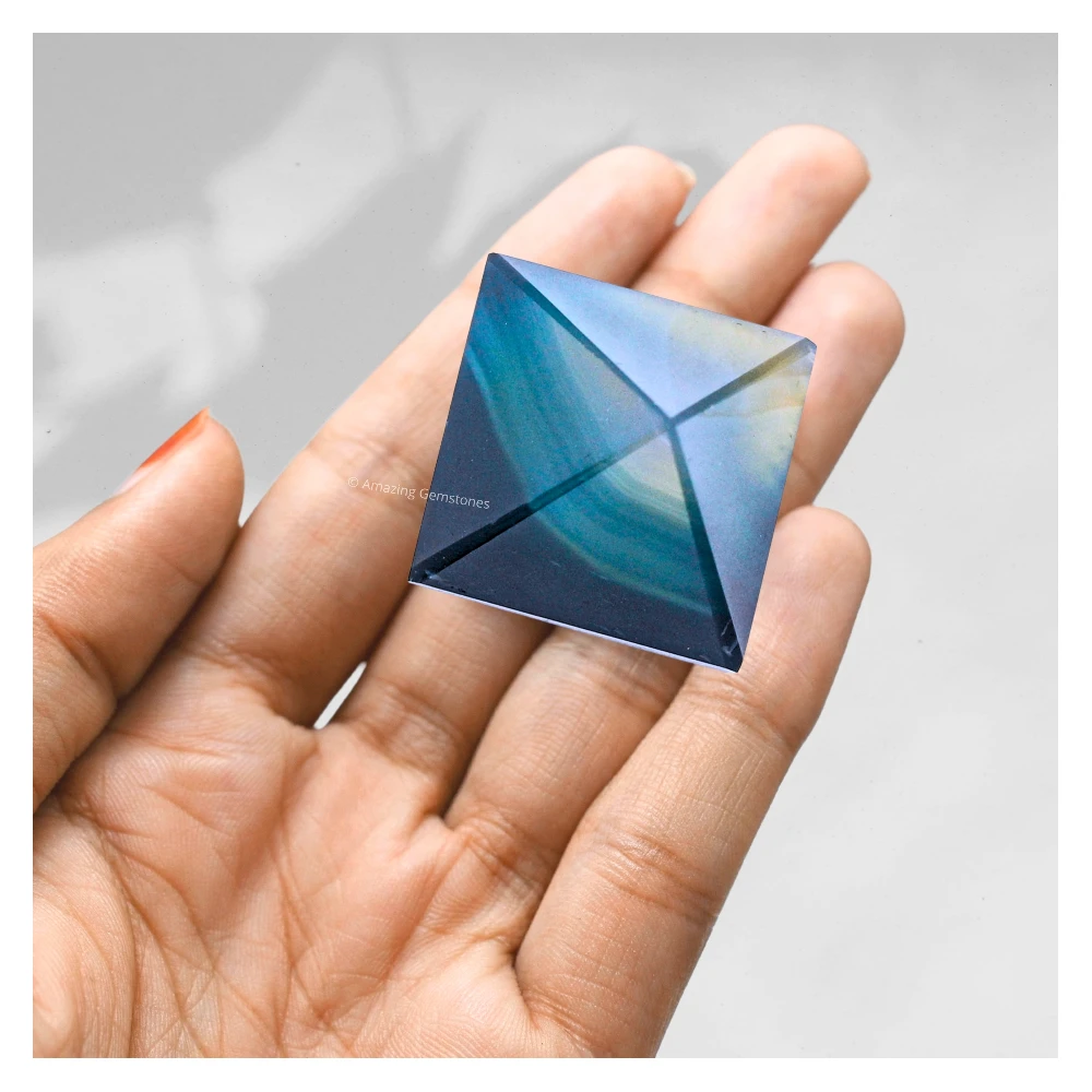 Blue Onyx Pyramid (1 Inch)