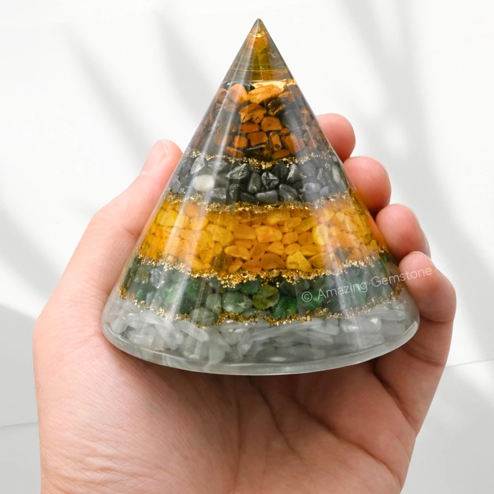 Dhanyog Orgone Pyramid to Attract Wealth and Financial Prosperity (Conical)