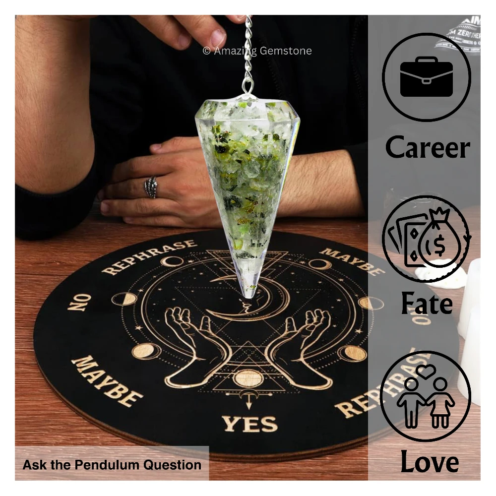 Prehnite Orgone Pendulum