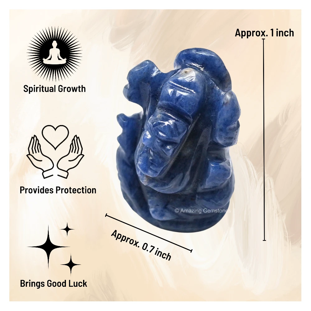Sodalite Ganesha Crystal Idol