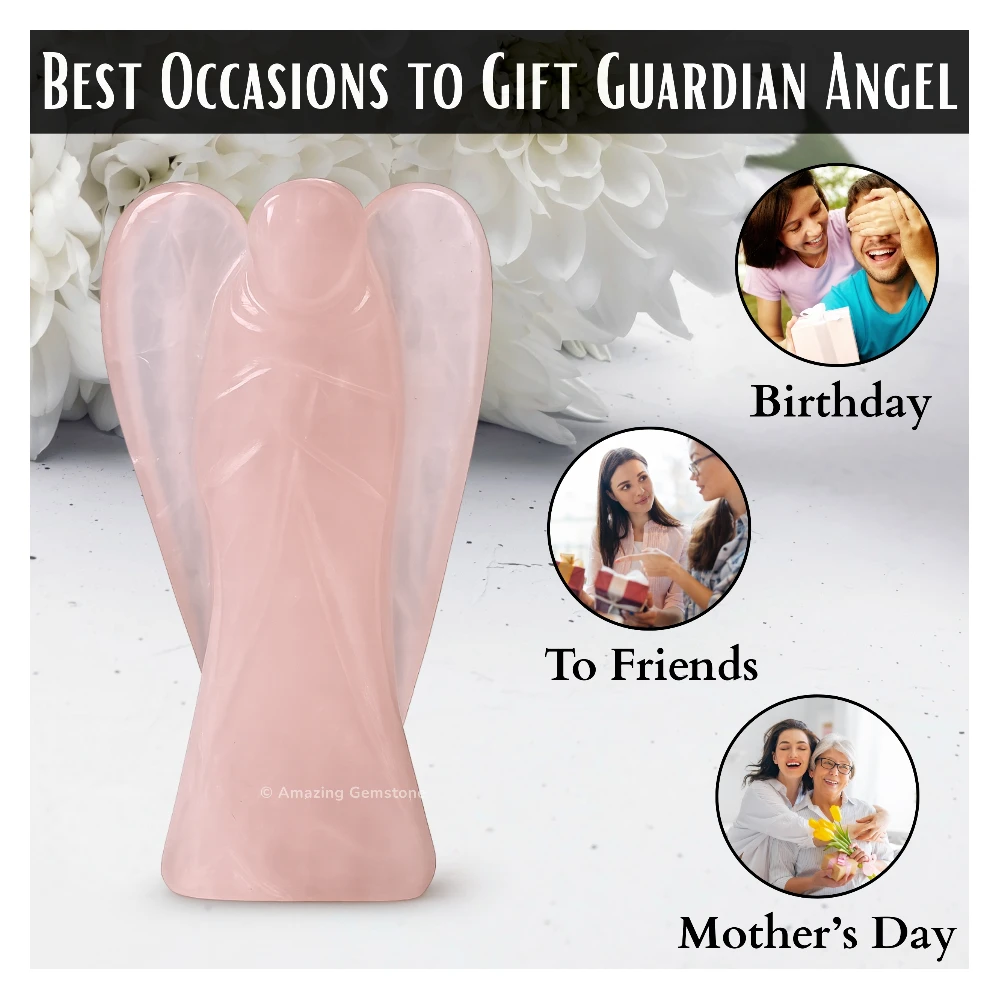 Rose Quartz Angel Figurine (2 Inch)