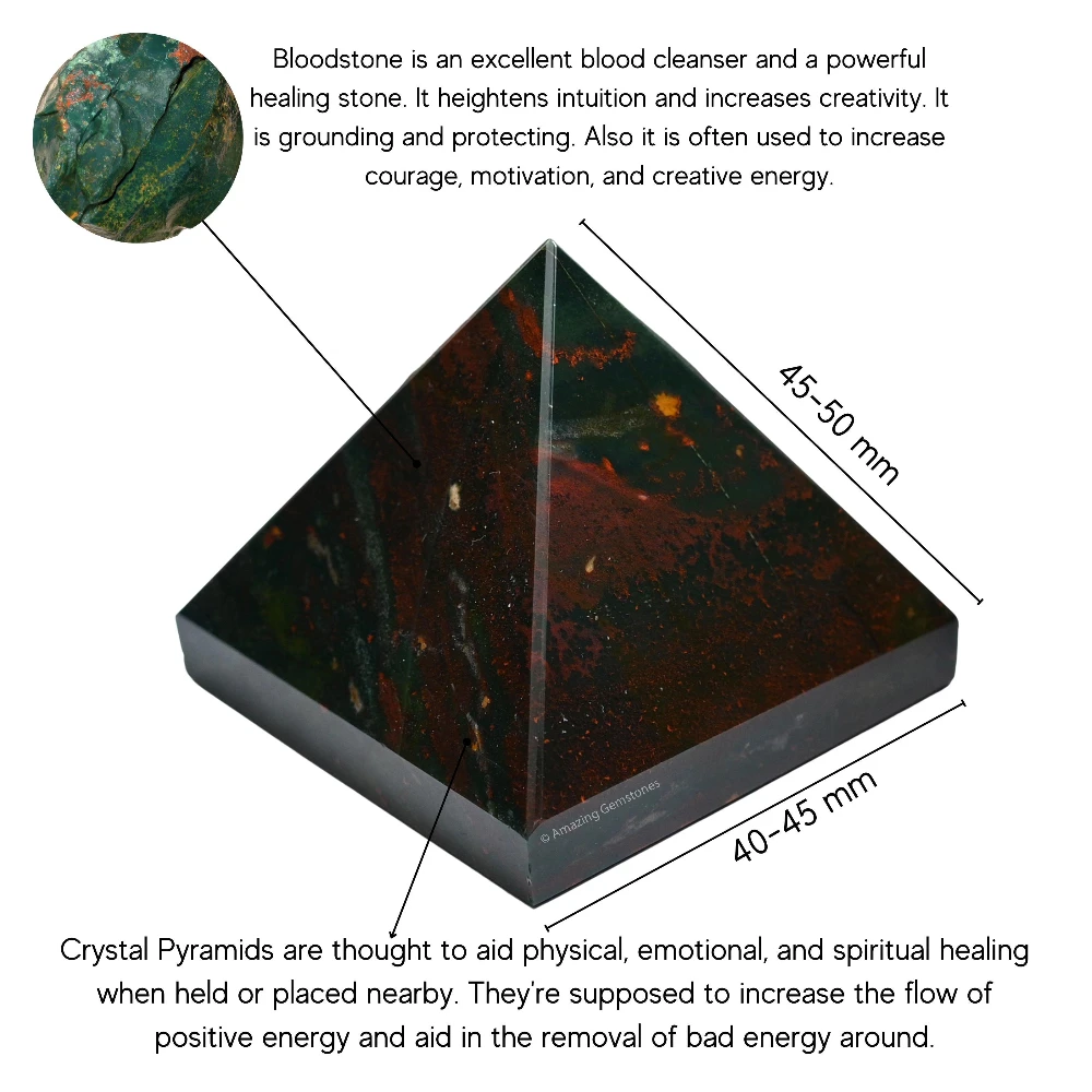 Bloodstone Pyramid (2 Inch)