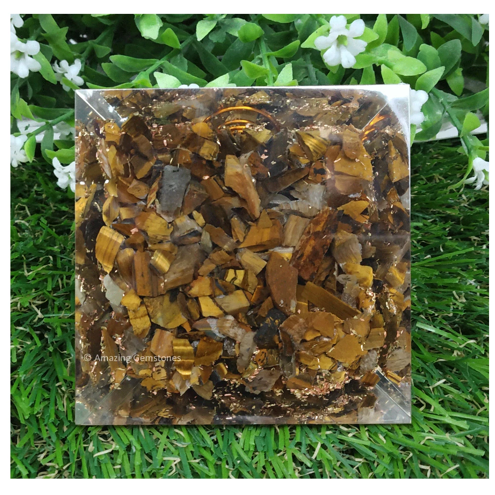 Tiger Eye Orgone Pyramid