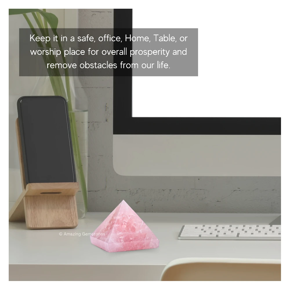 Rose Quartz Pyramid (1.5 Inch)