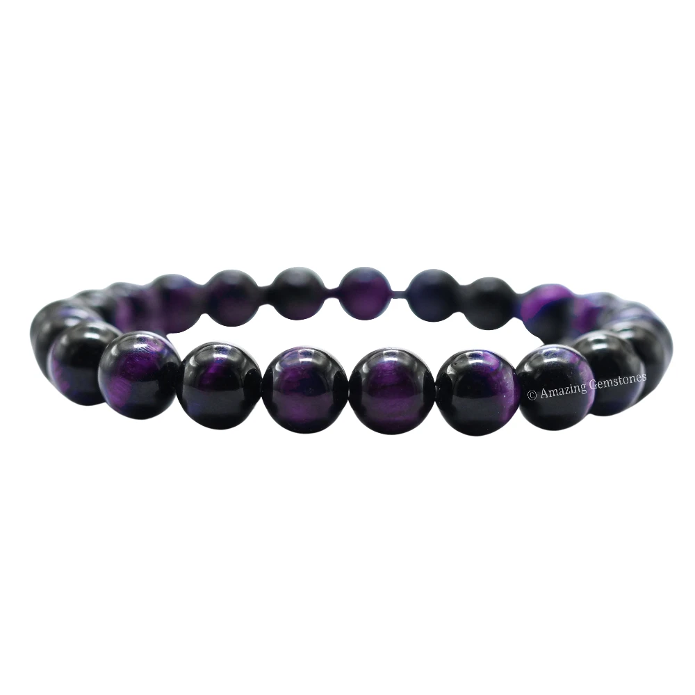 Purple Cats Eye Bracelet (Stretchable)