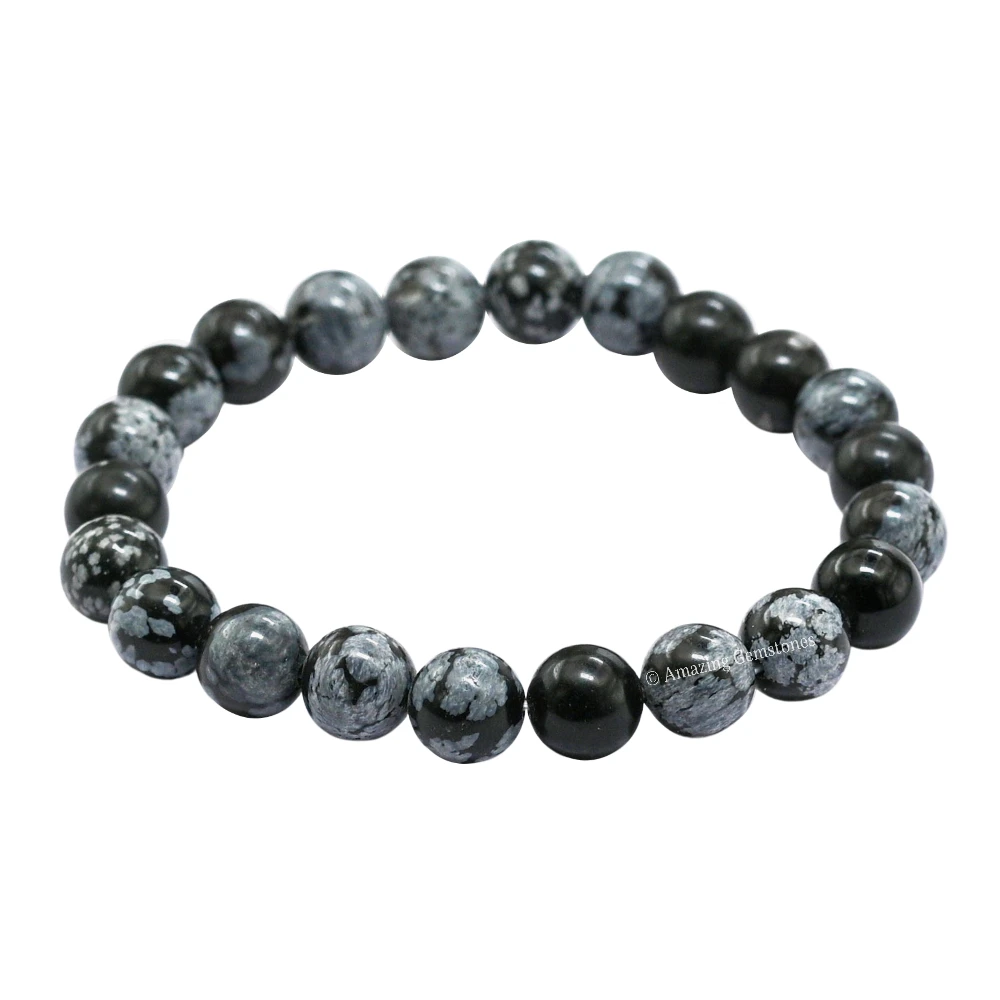 Snowflake Obsidian Bracelet (Strechable)