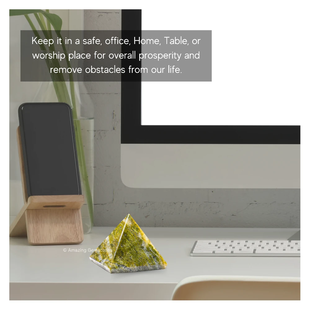 Vesuvianite Pyramid (1.5 Inch)