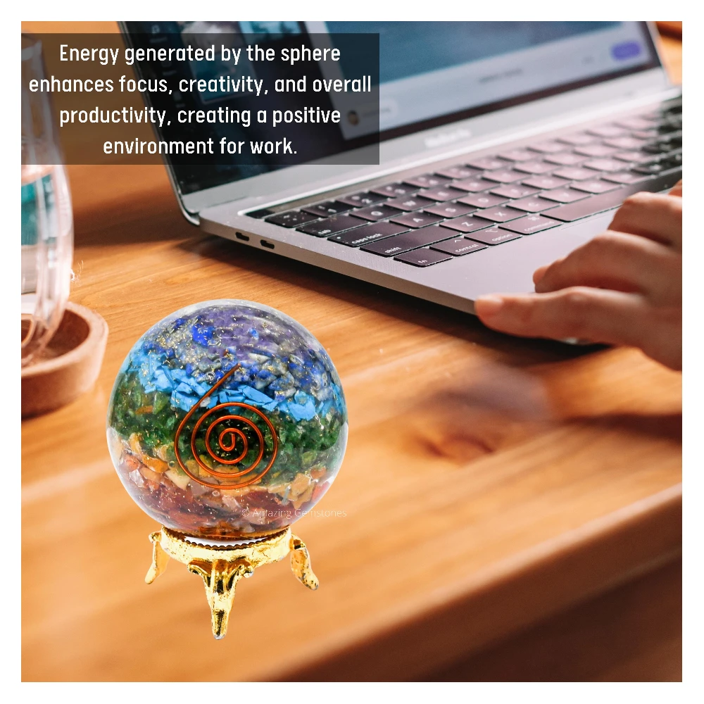 Chakra Orgone Sphere (2 Inch)