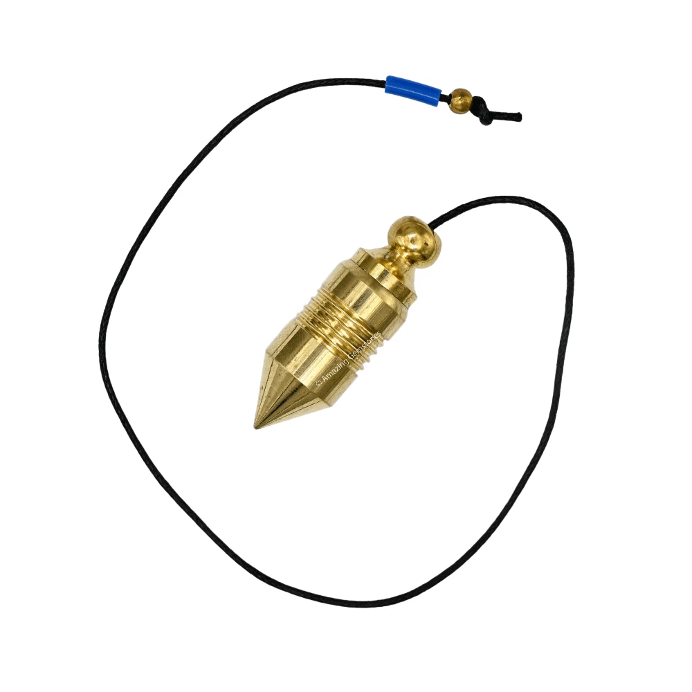 Copper Metal Pendulum - Gold 4 Ring Cone with Plate (MP85)