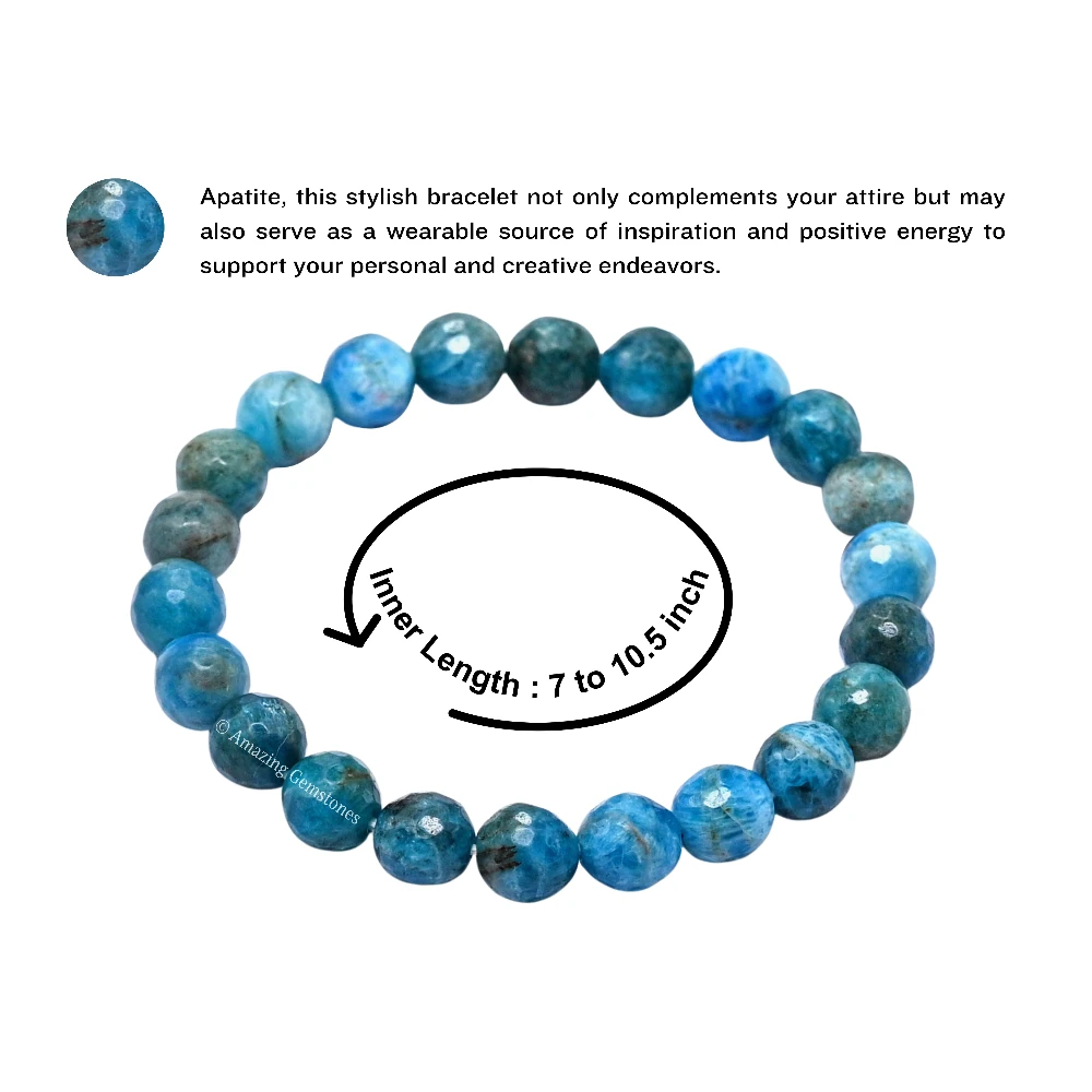 Apatite Bracelet (Faceted) (Stretchable)