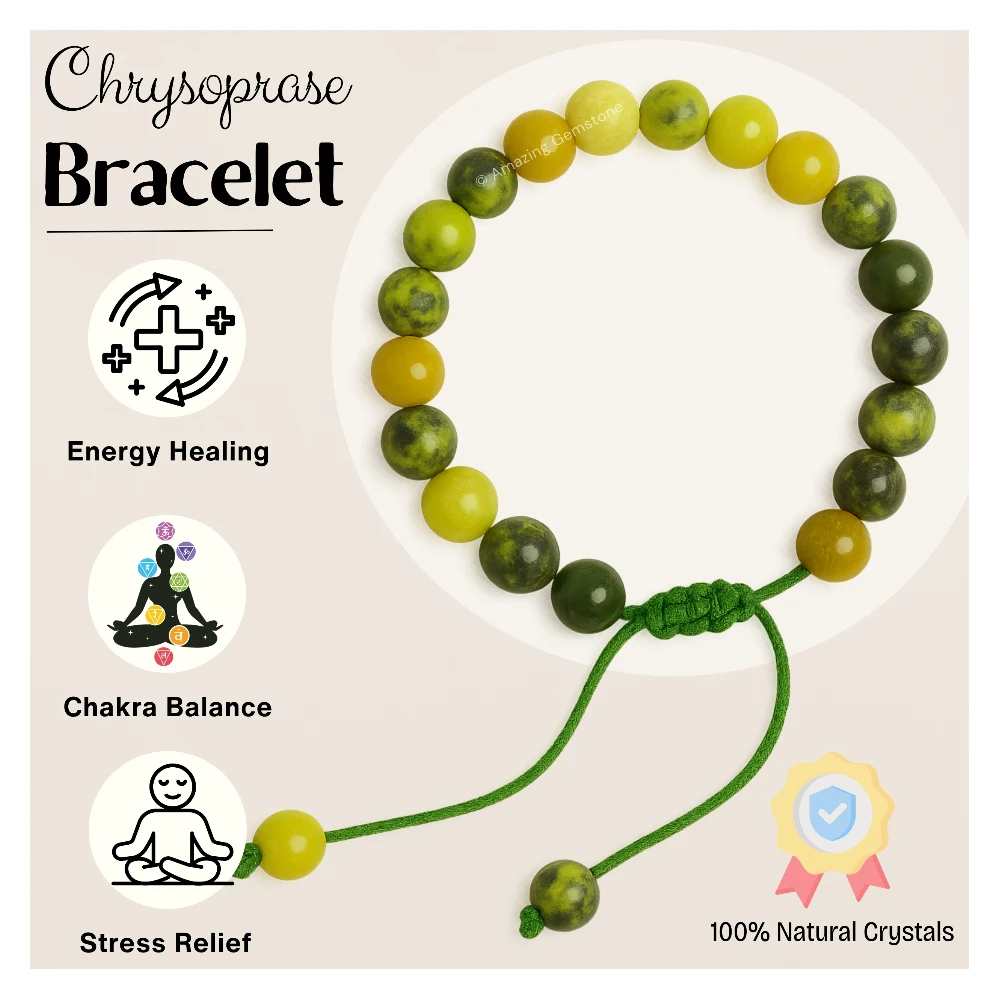 Chrysoprase Bracelet (Adjustable)