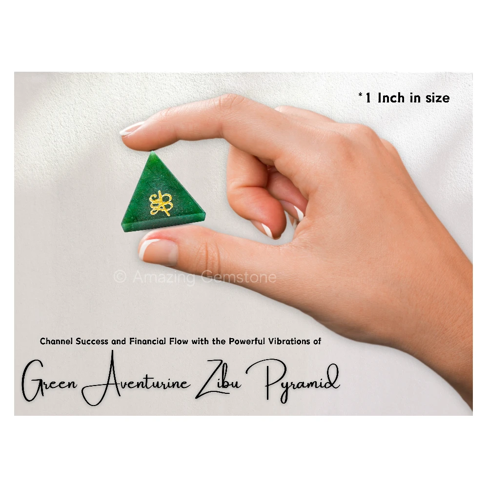 Zibu Money Green Aventurine Pyramid (1 Inch)