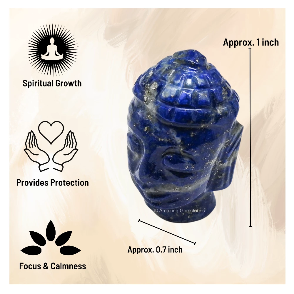 Lapis Lazuli Buddha Head