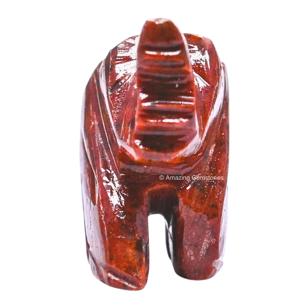 Red Jasper Mini Elephant Crystal Figurine