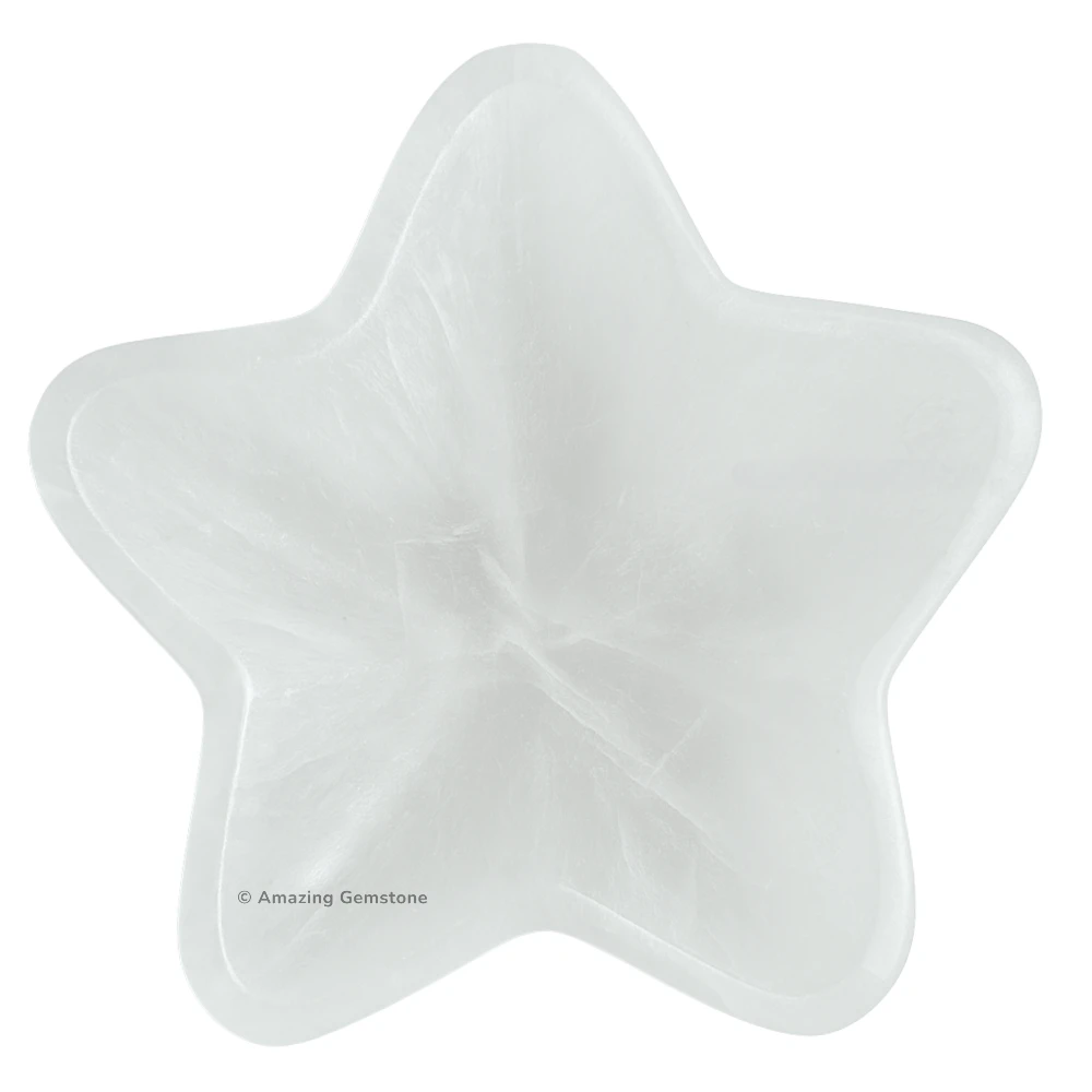 Selenite Charging Bowl for Crystals - Star