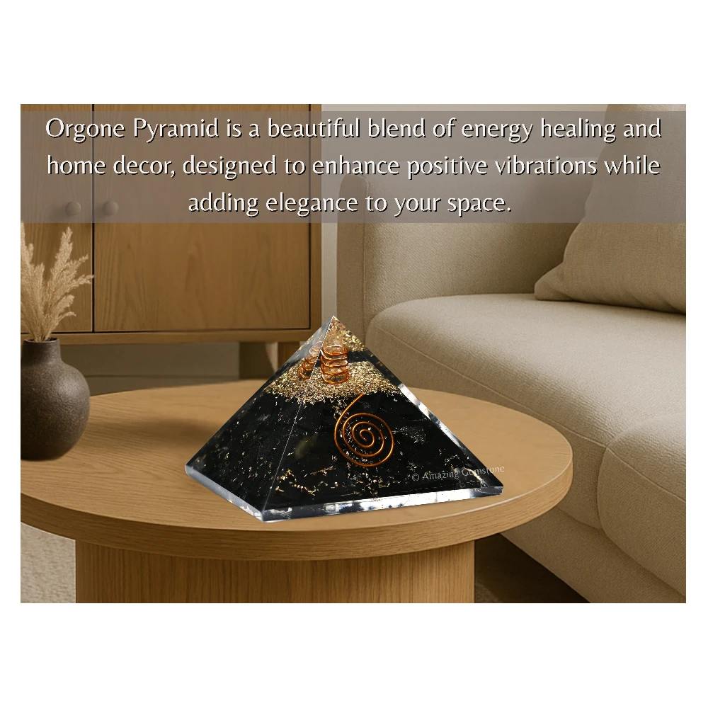 Black Tourmaline Orgone Pyramid