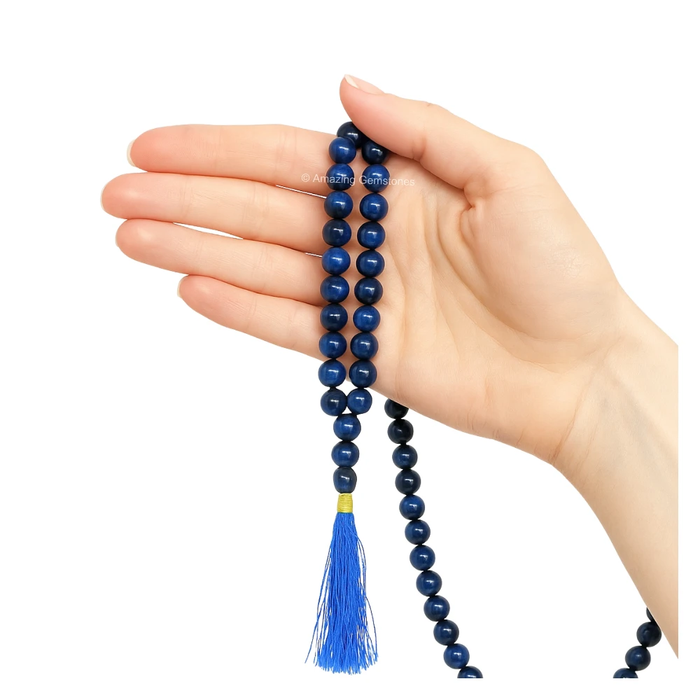 Blue Tiger Cats Eye Mala (Without Knot)