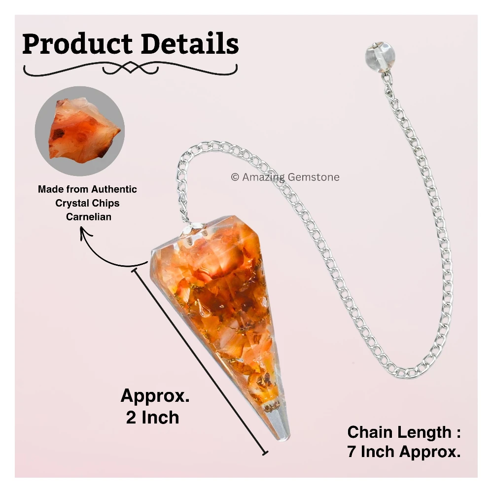 Carnelian Orgone Pendulum