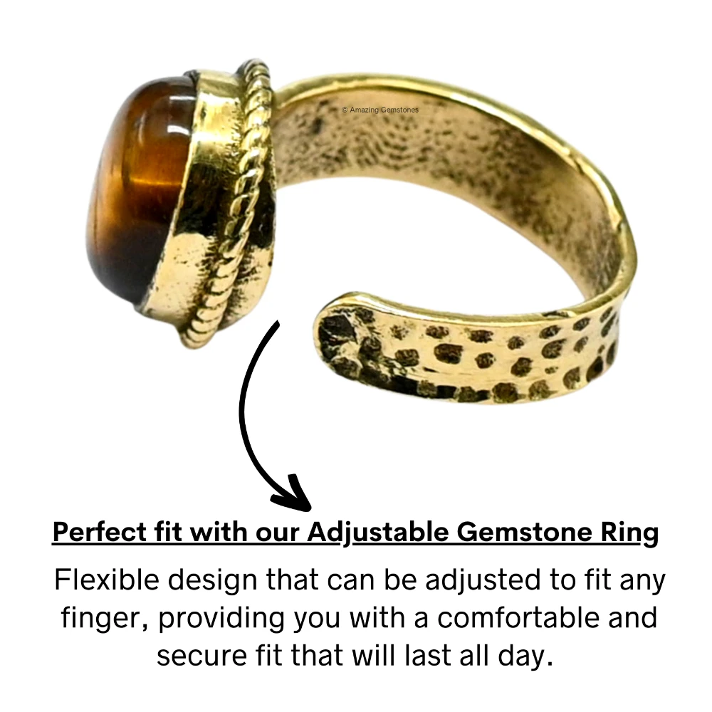Tiger Eye Crystal Ring (Gold)