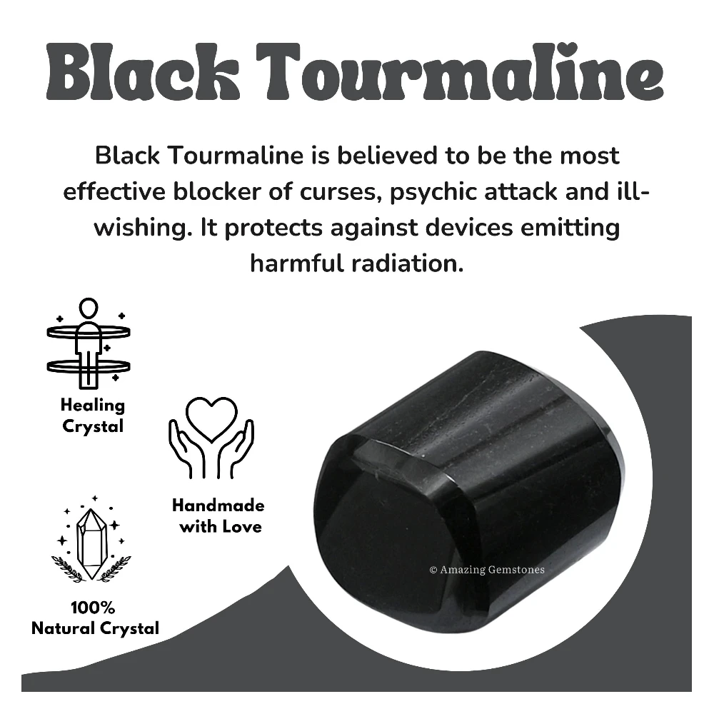 Tumbled Black Tourmaline Stone Crystals (1 oz)