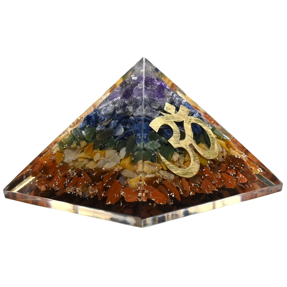 Natural Chakra Orgone Pyramid - Big OM