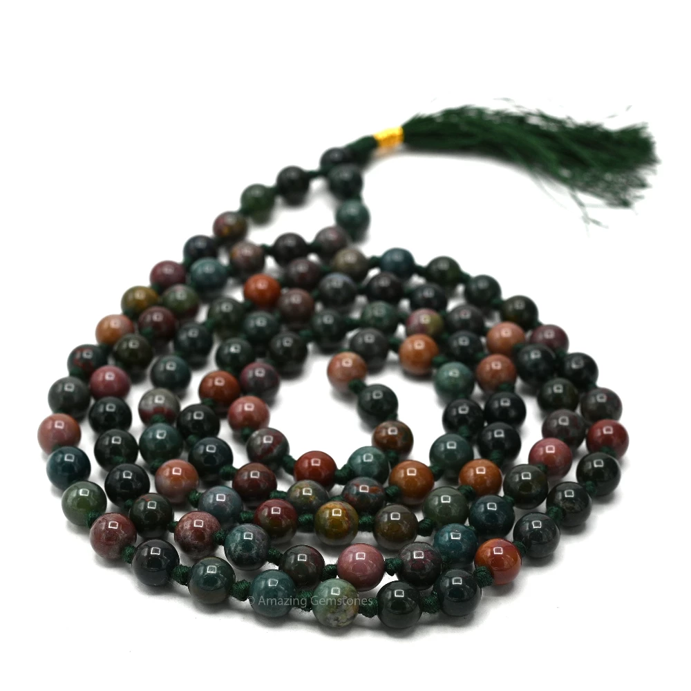 Bloodstone Mala (Hand Knotted)